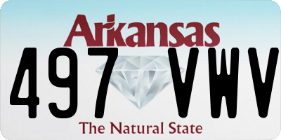 AR license plate 497VWV