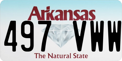 AR license plate 497VWW