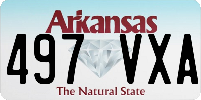 AR license plate 497VXA