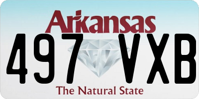 AR license plate 497VXB