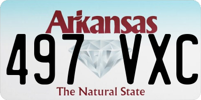 AR license plate 497VXC
