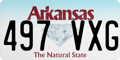 AR license plate 497VXG