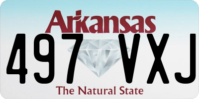 AR license plate 497VXJ