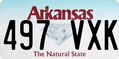 AR license plate 497VXK