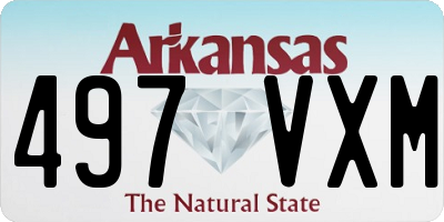 AR license plate 497VXM