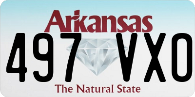 AR license plate 497VXO