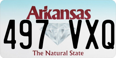 AR license plate 497VXQ