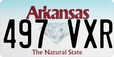AR license plate 497VXR