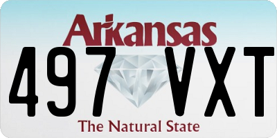 AR license plate 497VXT