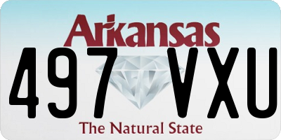 AR license plate 497VXU
