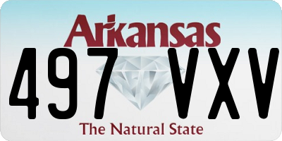 AR license plate 497VXV