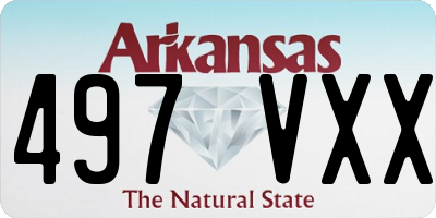 AR license plate 497VXX