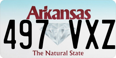AR license plate 497VXZ