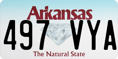 AR license plate 497VYA