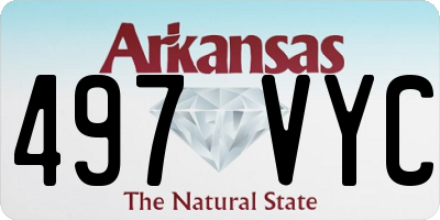 AR license plate 497VYC