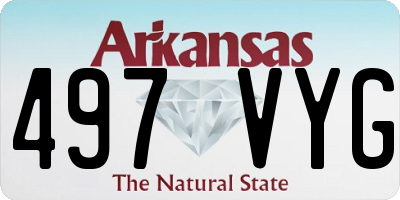 AR license plate 497VYG