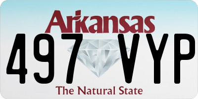 AR license plate 497VYP