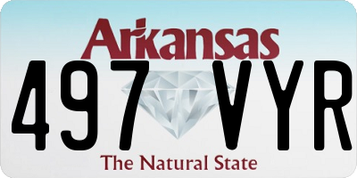 AR license plate 497VYR