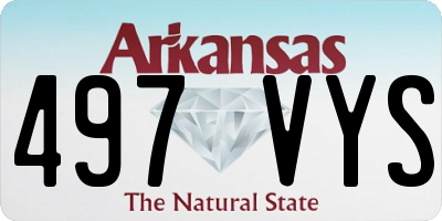 AR license plate 497VYS