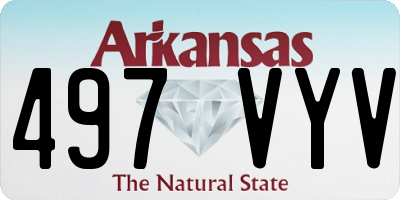 AR license plate 497VYV