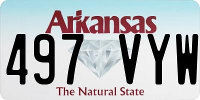AR license plate 497VYW