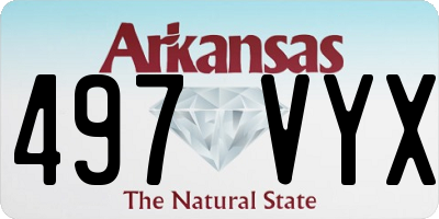 AR license plate 497VYX