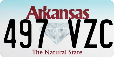 AR license plate 497VZC
