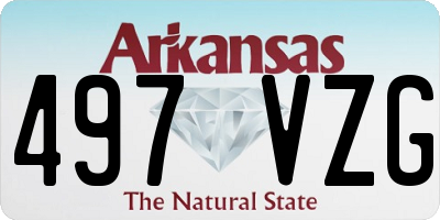 AR license plate 497VZG