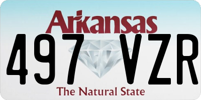 AR license plate 497VZR