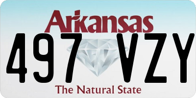 AR license plate 497VZY