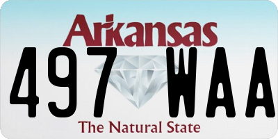 AR license plate 497WAA