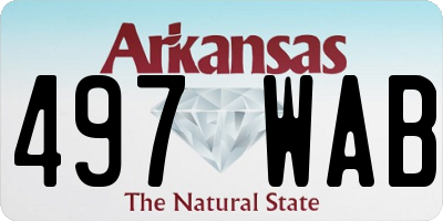 AR license plate 497WAB