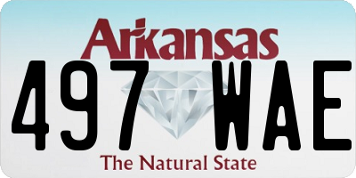 AR license plate 497WAE