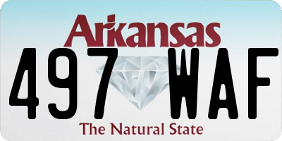 AR license plate 497WAF