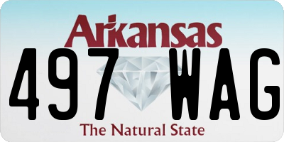 AR license plate 497WAG