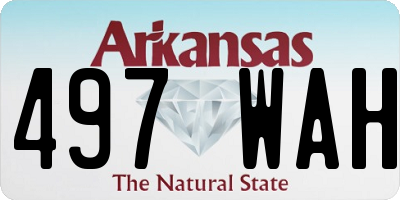 AR license plate 497WAH