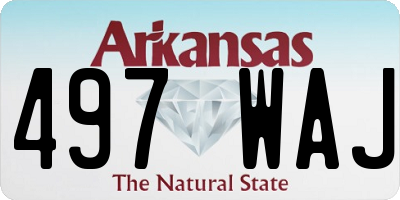 AR license plate 497WAJ