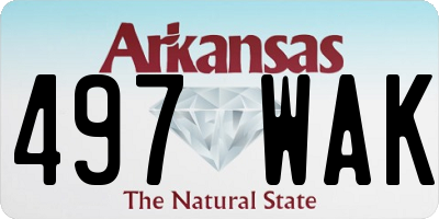 AR license plate 497WAK