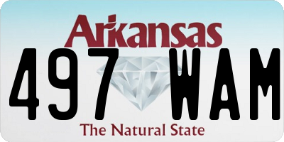 AR license plate 497WAM
