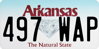 AR license plate 497WAP