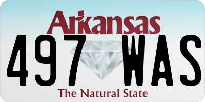 AR license plate 497WAS