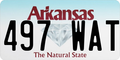 AR license plate 497WAT