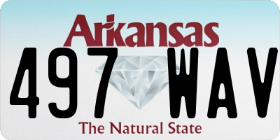 AR license plate 497WAV