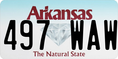 AR license plate 497WAW