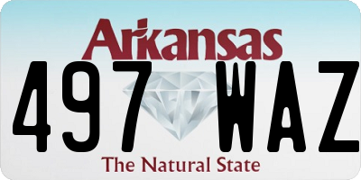 AR license plate 497WAZ