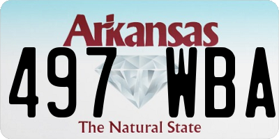 AR license plate 497WBA