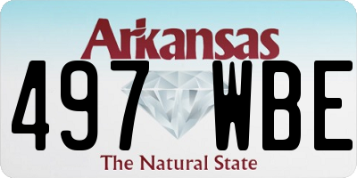 AR license plate 497WBE