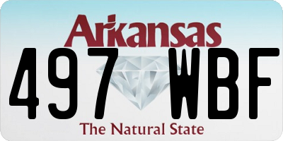 AR license plate 497WBF