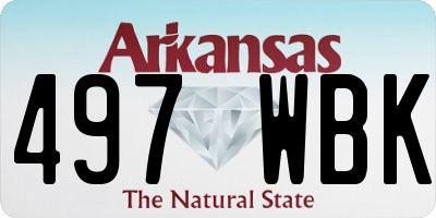 AR license plate 497WBK