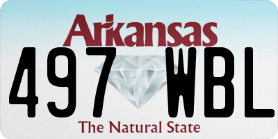 AR license plate 497WBL